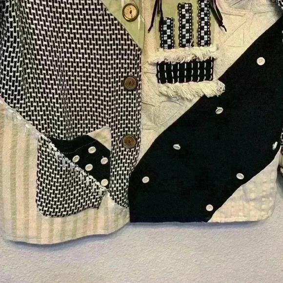 Parsley & Sage jacket sz M colorful whimsical hippie grandma 90s patchwork *flaw - Picture 5 of 8